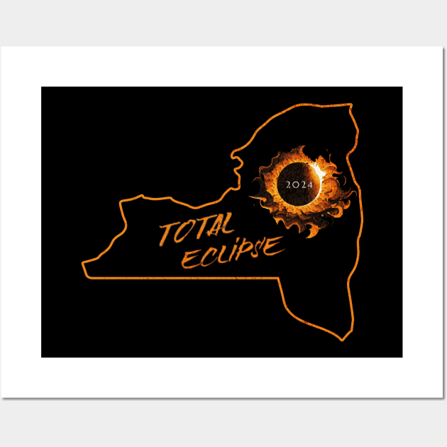 Total Eclipse 2024 New York Wall Art by 5 Points Designs